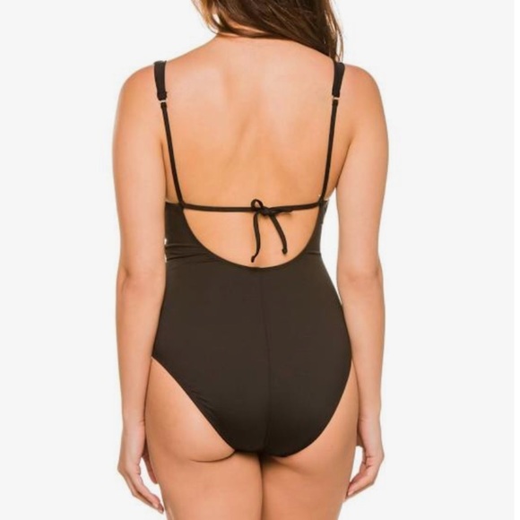 La Blanca Island Goddess Mio black one piece! NWOT - Picture 2 of 8